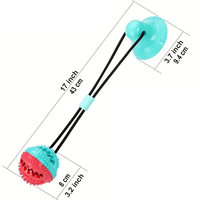 HKM-9237309 Interactive Teething Tug-of-War Dog Toy with Suction Cup - Durable TPR Chew Toy for Aggressive Chewers