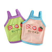 HKM-9238205 Summer Stretch Camisole for Dogs and Cats - Cotton Pet Clothing in Powder Blue and Purple Yellow