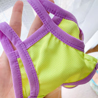 HKM-9238205 Summer Stretch Camisole for Dogs and Cats - Cotton Pet Clothing in Powder Blue and Purple Yellow