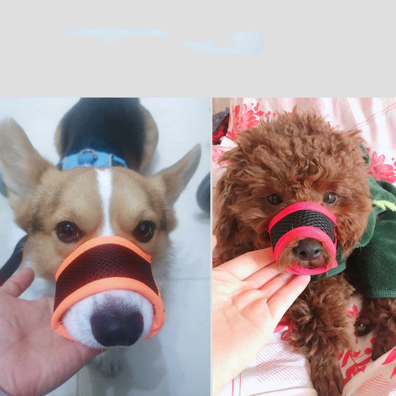 HKM-9239101 Dog Mouth Cover for Small and Large Pets - Anti-Bite, Anti-Bark, Adjustable Cloth Design in Various Colors