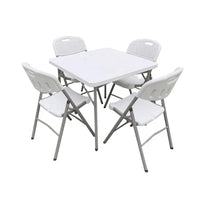 HKM-923923 Square HDPE Plastic Table for Outdoor Events, Weddings, Camping, and Picnics - 86CM