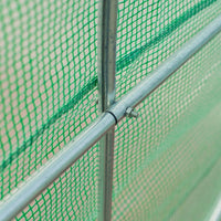 HKM-9239485 Walk-in Tunnel Greenhouse 15' x 6' x 7' with Roll-Up Door and Ventilation Windows, Green