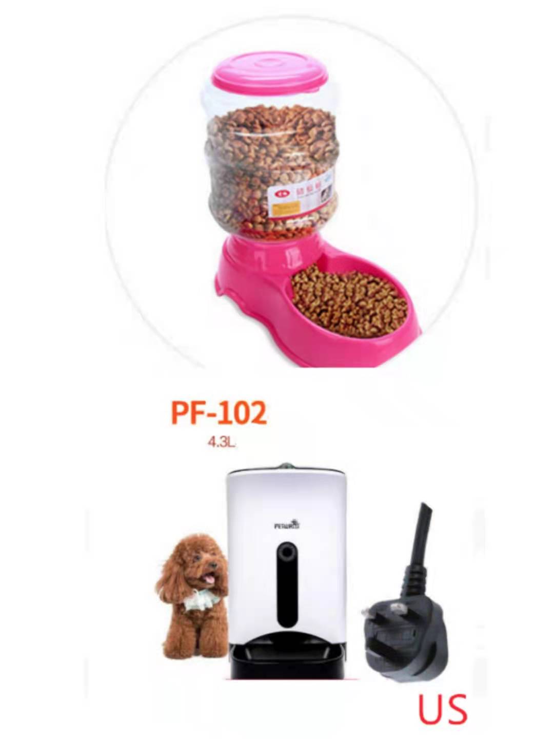 HKM-9239613 Automatic 3.5L Pet Feeding and Drinking Station for Cats and Dogs