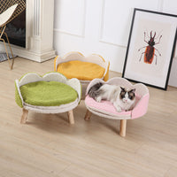 HKM-9239869 Comfortable Wooden Nest Pet Bed for Cats and Kittens - Small & Large Sizes Available
