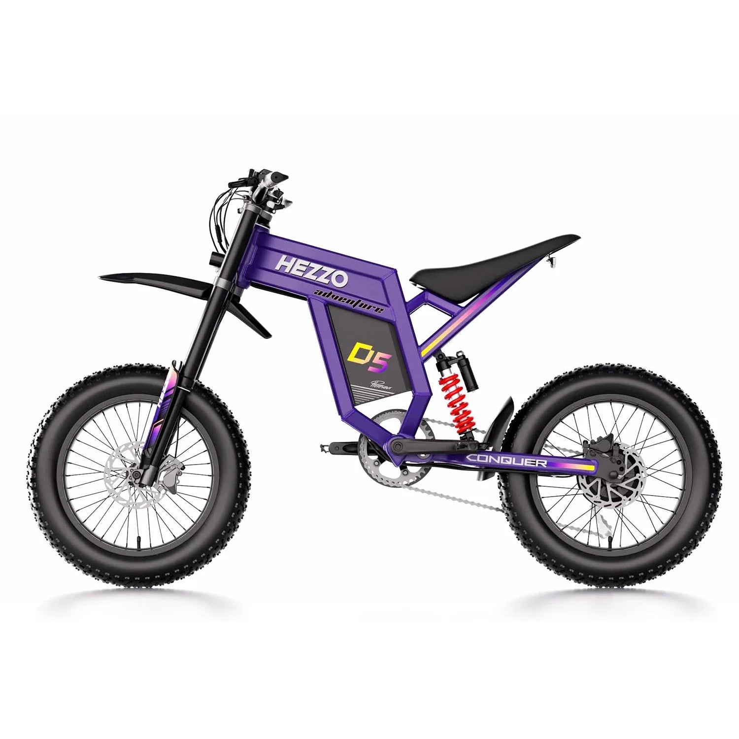 HKM-923987 60V 3000W HEZZO D5Pro Fat Tire Electric Mountain Bike with 30AH Battery and Shimano 7-Speed Gear