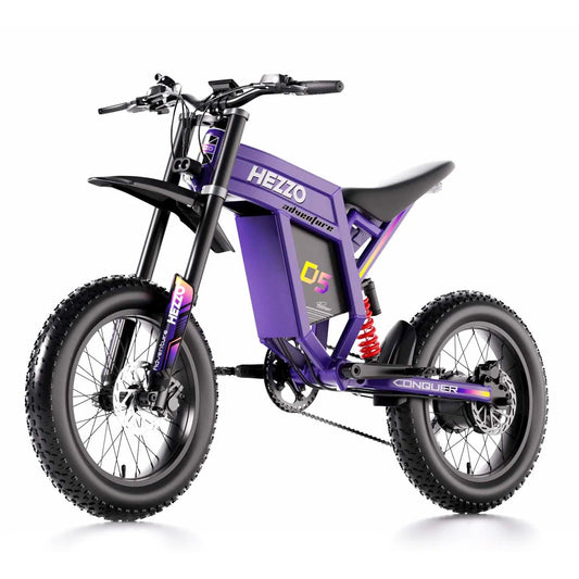 HKM-923987 60V 3000W HEZZO D5Pro Fat Tire Electric Mountain Bike with 30AH Battery and Shimano 7-Speed Gear