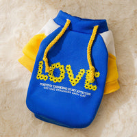 HKM-9240893 Trendy Hooded Pet Sweater for Autumn and Winter – Milk Silk Material, Available in Blue and Black