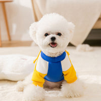 HKM-9240893 Trendy Hooded Pet Sweater for Autumn and Winter – Milk Silk Material, Available in Blue and Black