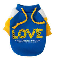 HKM-9240893 Trendy Hooded Pet Sweater for Autumn and Winter – Milk Silk Material, Available in Blue and Black
