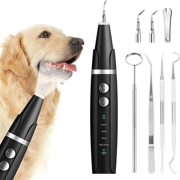HKM-924115 Ultrasonic Dental Plaque and Tartar Remover for Dogs - Complete Tooth Cleaning Set