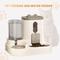 HKM-9241661 Automatic 2-in-1 Cat Food and Water Dispenser for Convenient Feeding