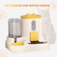 HKM-9241661 Automatic 2-in-1 Cat Food and Water Dispenser for Convenient Feeding