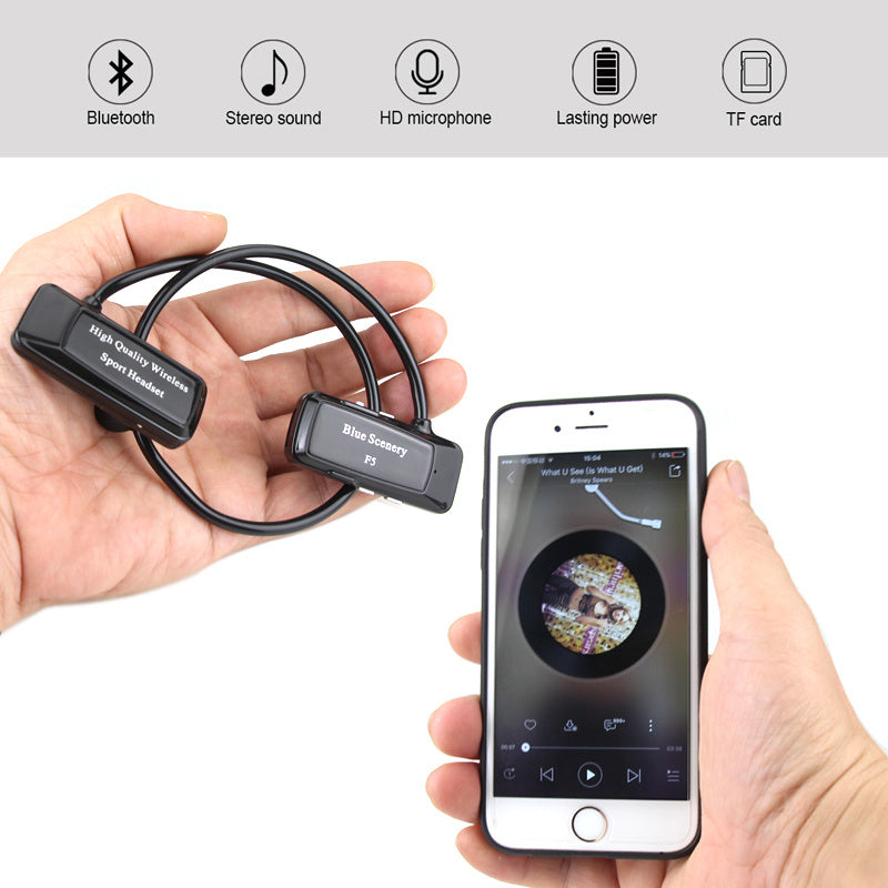 HKM-924243 F5 Wireless Bluetooth Headset with Stereo Sound and Multi-Point Connectivity