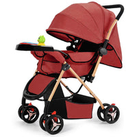 HKM-924243 Lightweight Foldable Baby Stroller for Travel, Compact Pushchair with Adjustable Canopy and Comfort Features
