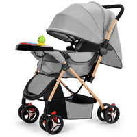 HKM-924243 Lightweight Foldable Baby Stroller for Travel, Compact Pushchair with Adjustable Canopy and Comfort Features