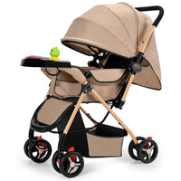 HKM-924243 Lightweight Foldable Baby Stroller for Travel, Compact Pushchair with Adjustable Canopy and Comfort Features