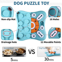 HKM-9243197 Light Blue Educational Pet Toy with Vocalization for Dogs