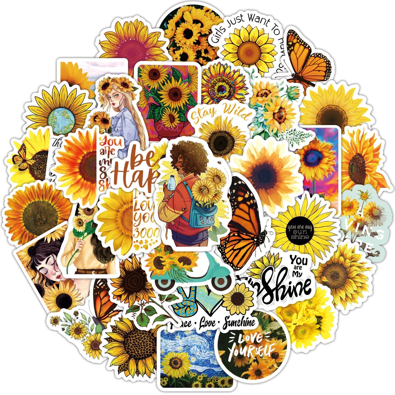HKM-924371 Waterproof Graffiti Stickers Set for Laptops, Water Bottles, Suitcases, and More – 50 Pieces