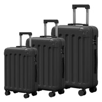 HKM-924435 Large Leather Travel Suitcase Set with Wheels - 4-Piece Luggage Collection for Easy Travel
