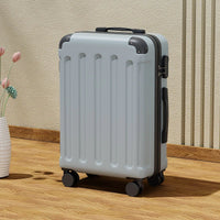 HKM-924435 Large Leather Travel Suitcase Set with Wheels - 4-Piece Luggage Collection for Easy Travel