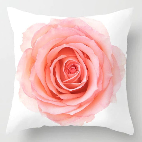 HKM-924499 Linen Floral Cushion Cover for Home Decoration - 45x45cm, No Pillow Included