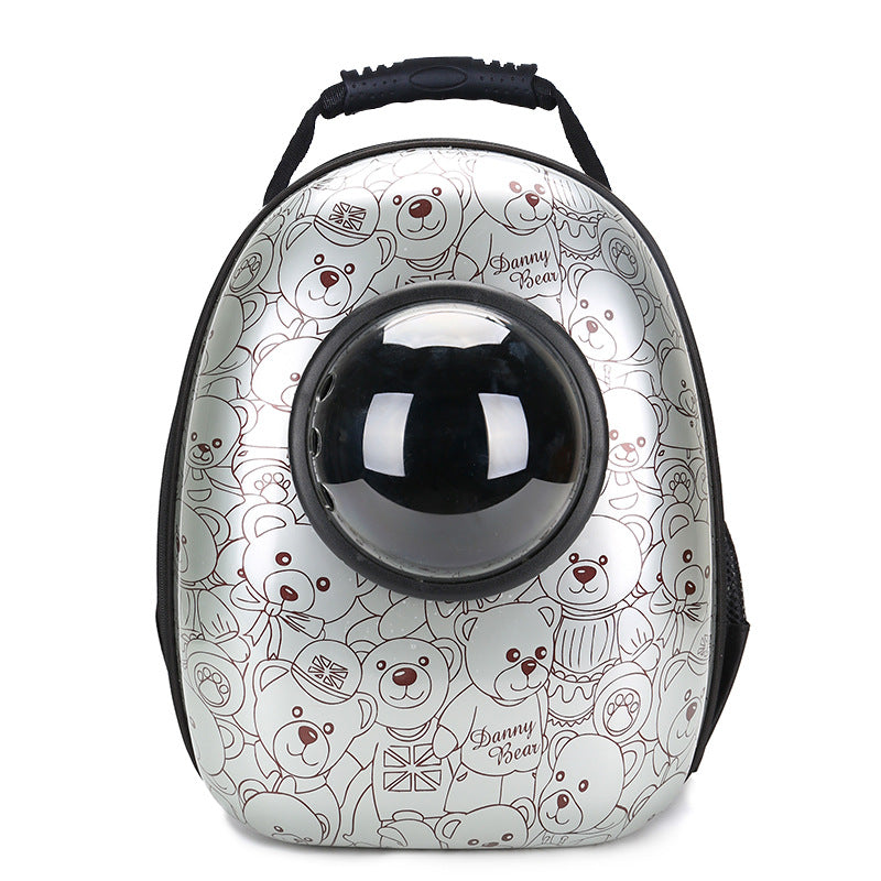 HKM-9245245 Space Capsule Pet Carrier Bag - Durable PC and Oxford Fabric with Ample Room for Comfort