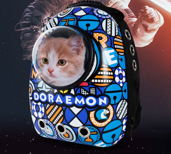 HKM-9245245 Space Capsule Pet Carrier Bag - Durable PC and Oxford Fabric with Ample Room for Comfort