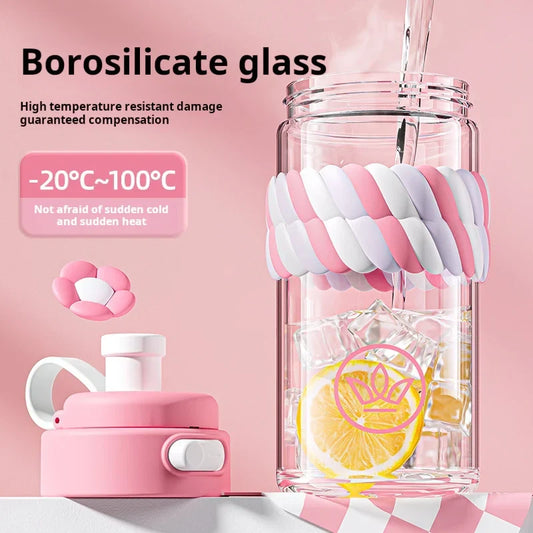 HKM-924627 500ml Glass Cup for Coffee and Boiling Water - Ideal for Students and On-the-Go Use