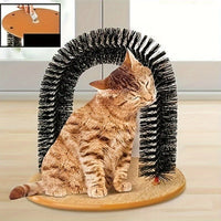 HKM-924691 Cat Self-Grooming Arch and Massage Toy - Interactive Scratching Brush for Cats and Kittens