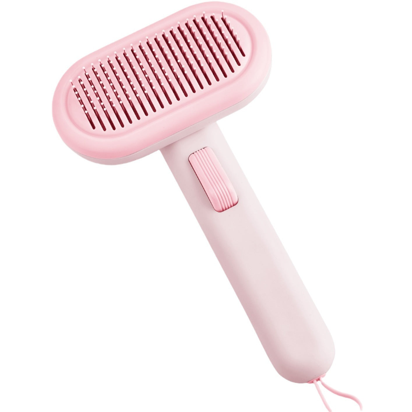 HKM-9247165 One-Click Cat and Dog Grooming Comb with Stainless Steel Blades, Available in Light Green, Pink, Light Gray