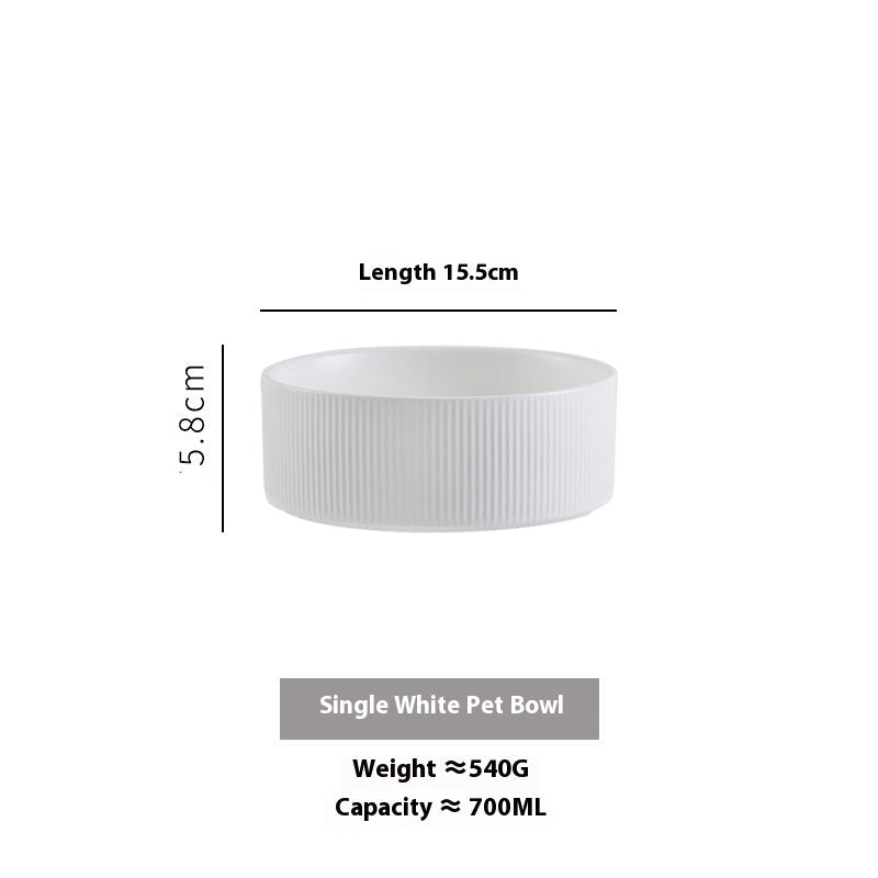 HKM-9247421 Ceramic Anti-Tumble Pet Bowl with Wooden Frame - Multiple Colors Available