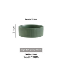 HKM-9247421 Ceramic Anti-Tumble Pet Bowl with Wooden Frame - Multiple Colors Available