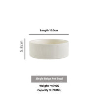 HKM-9247421 Ceramic Anti-Tumble Pet Bowl with Wooden Frame - Multiple Colors Available