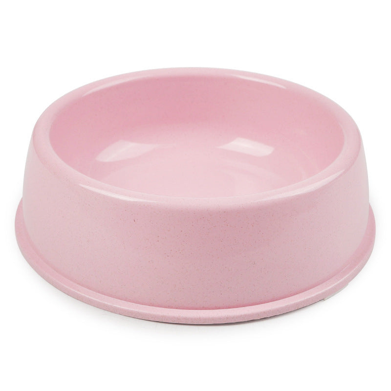 HKM-9247549 Nordic Style Simple Round Plastic Dog Bowl in Pink, Blue, and Green