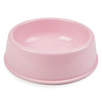 HKM-9247549 Nordic Style Simple Round Plastic Dog Bowl in Pink, Blue, and Green