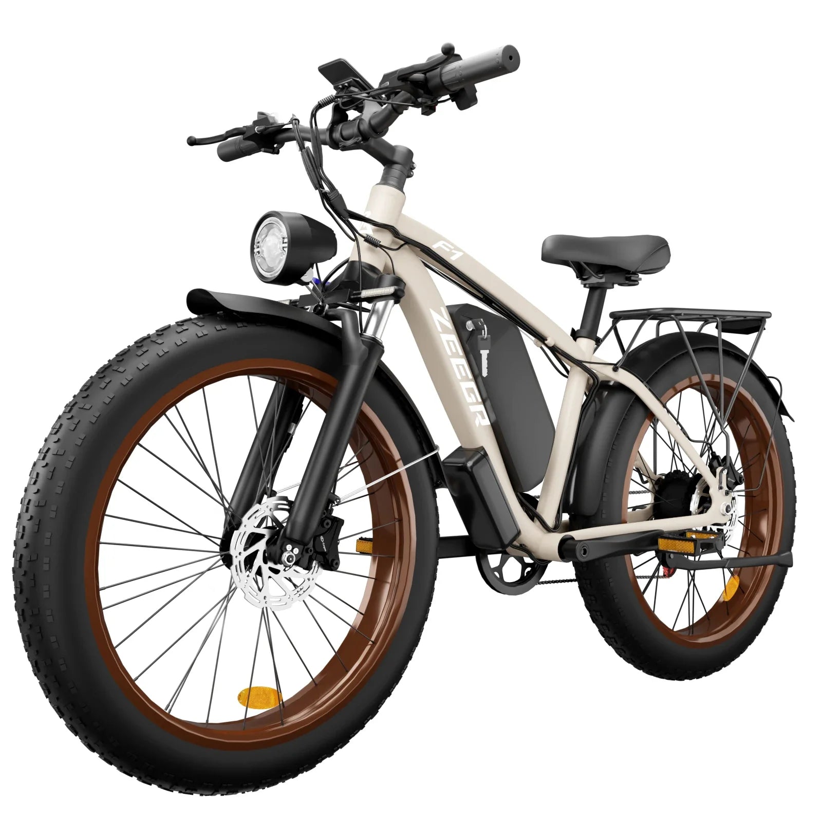 HKM-924755 26'' Electric Fat Tire Mountain Bike, 7-Speed, 1000W Brushless Motor, Long-Range 48V Battery, Hydraulic Disc Brakes