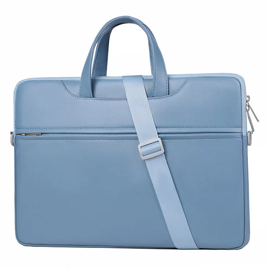 HKM-924755 Custom Logo Leather Laptop Briefcase Bag - Waterproof Organizer for Men and Women