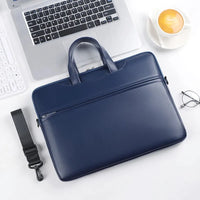 HKM-924755 Custom Logo Leather Laptop Briefcase Bag - Waterproof Organizer for Men and Women