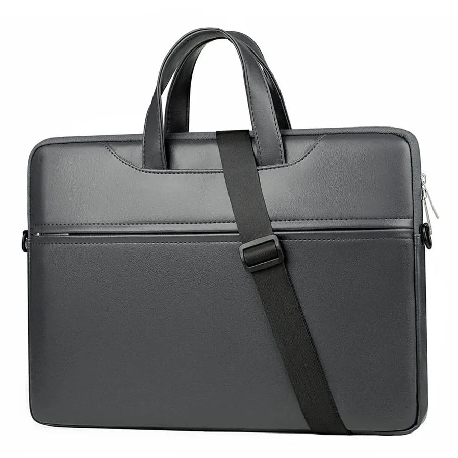 HKM-924755 Custom Logo Leather Laptop Briefcase Bag - Waterproof Organizer for Men and Women