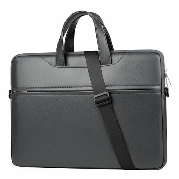 HKM-924755 Custom Logo Leather Laptop Briefcase Bag - Waterproof Organizer for Men and Women