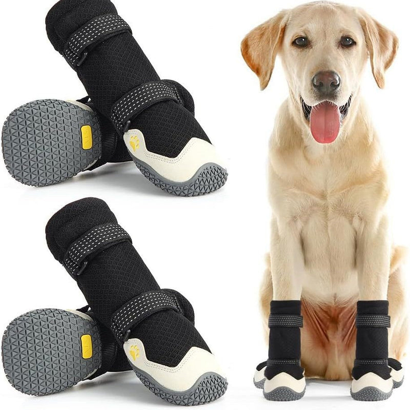 HKM-9248189 Soft-Soled Waterproof Non-Slip Dog Shoes for Medium to Large Breeds
