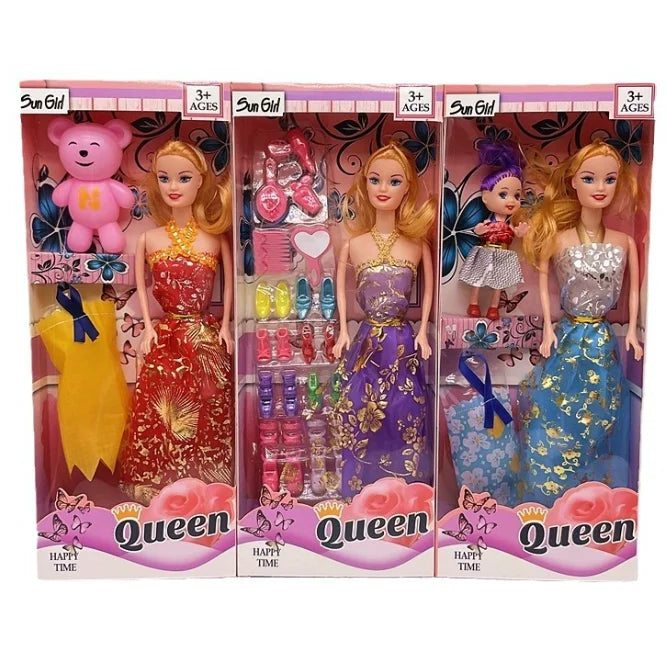 HKM-924883 Charming Soft Toy Princess Doll in Gift Box – Ideal Dress-Up Accessory for Kids