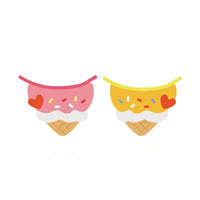 HKM-9248957 Cute Cartoon Ice Cream Pet Bib - Saliva Towel for Dogs and Cats, Adjustable 80cm Length, Pink & Yellow Colors