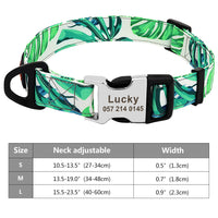 HKM-9249341 Personalized Nylon Pet Collar in Various Colors and Sizes S, M, L