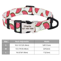 HKM-9249341 Personalized Nylon Pet Collar in Various Colors and Sizes S, M, L