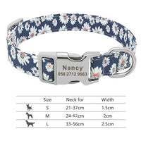 HKM-9249341 Personalized Nylon Pet Collar in Various Colors and Sizes S, M, L