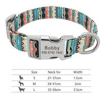 HKM-9249341 Personalized Nylon Pet Collar in Various Colors and Sizes S, M, L
