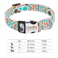 HKM-9249341 Personalized Nylon Pet Collar in Various Colors and Sizes S, M, L