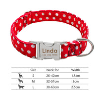 HKM-9249341 Personalized Nylon Pet Collar in Various Colors and Sizes S, M, L