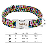 HKM-9249341 Personalized Nylon Pet Collar in Various Colors and Sizes S, M, L